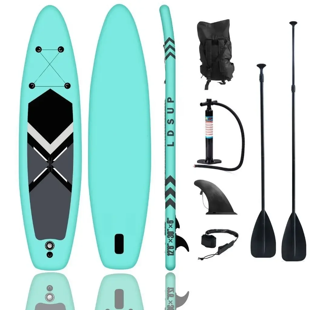 Cross-Border Products in Stock New Inflatable SUP Surfboard Water Sports Standing Paddle Board PVC Water Ski Plate Racing Pulp