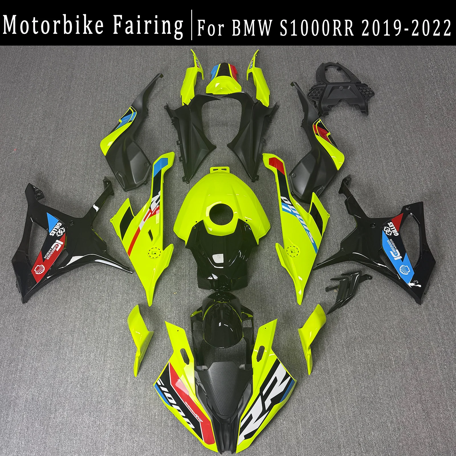 For BMW S1000RR 2019 2020 2021 2022 Models Body Kit Decorative Parts Plastic Protective Plates Injection-Molded Shell Components