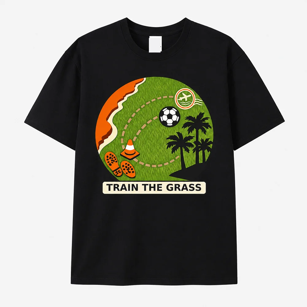 

Ball Pattern Printed T-Shirt Crew Neck Men's Cotton Short Sleeve Top Sports Outfit Sports Fan Gift For Celebration Party