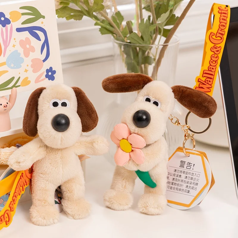 Originale WallaceGromit Peluche Kawaii Gromit Wallace Giocattoli Cartoon Cani Borsa Ciondolo Portachiavi Anime Simpatico Cucciolo di Peluche Bambole