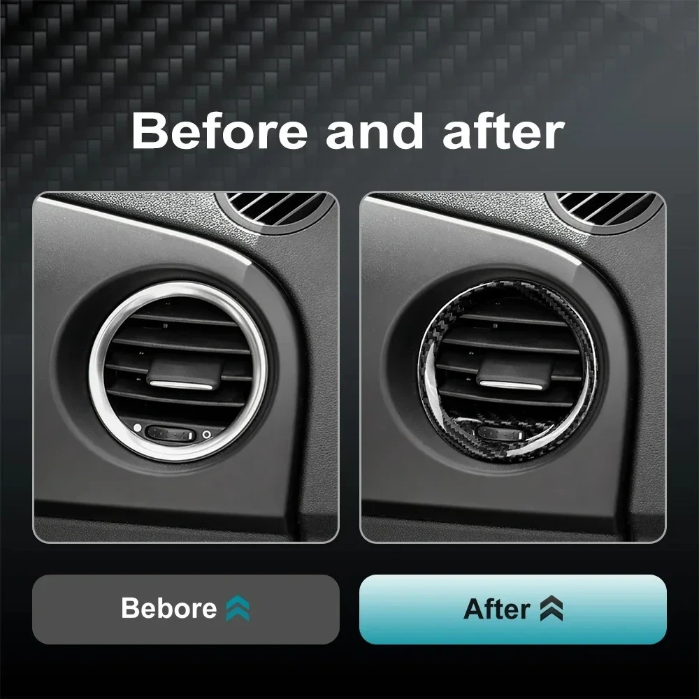 

Fit For Fiat 500 For Abarth 595 695 2016 2017 2018 2019 2020 2021-2024 Car Air Outlet Carbon Fiber Sticker Interior accessories