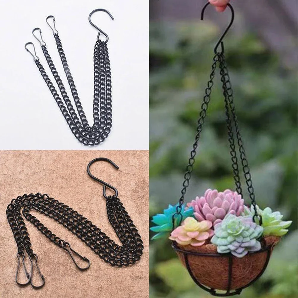 1Pc Flower Pot Hanging Basket Chain Replacement Plant Hanger Iron Flower Pot Bird Feeders Hanging Basket Chain Other Ornaments