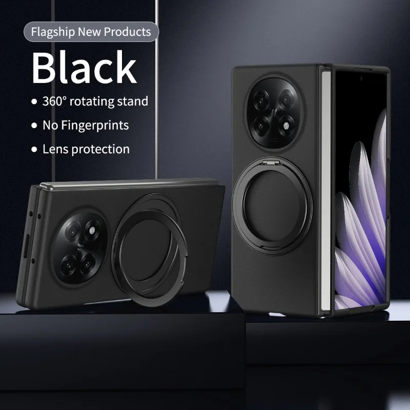 For Oppo Find  N5 360° Rotatable Ring Holder Phone Case Screen and Lens Protection Anti-Fingerprint Shockproof Cover