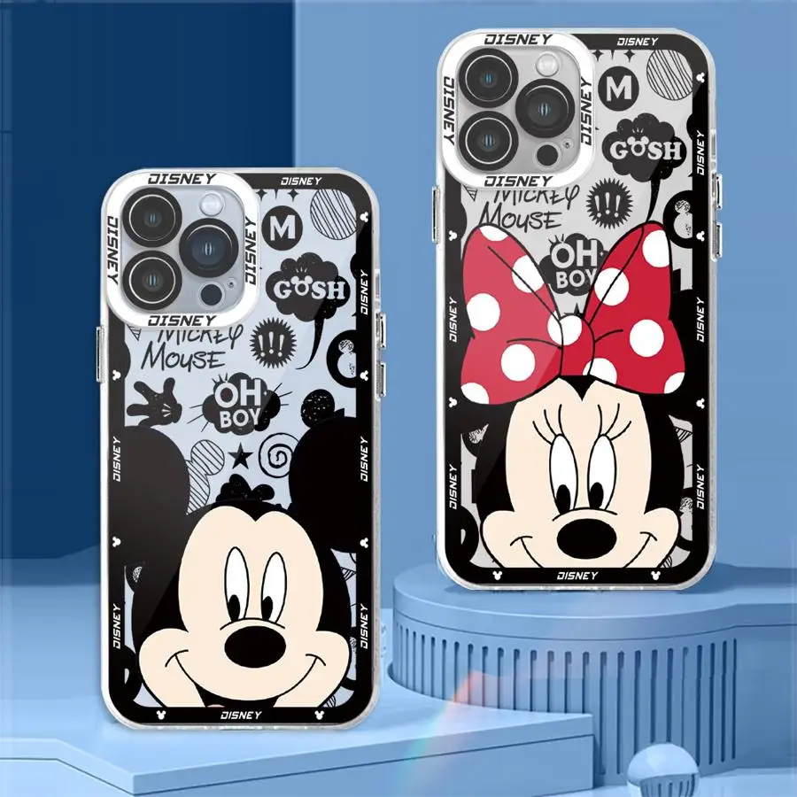 Disney Mickey Stitch Minnie Cover Phone Case for Motolora Moto G22 G32 G52 G71 G72 G73 Edge 40 Clear Soft TPU