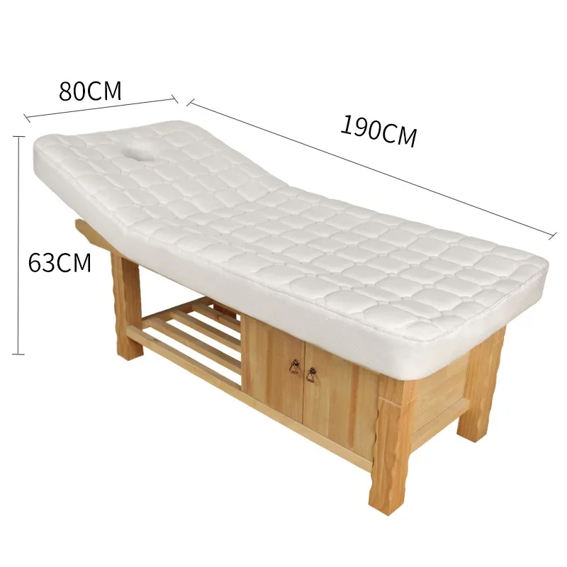 Solid wood beauty , latex, high-end beauty salon, special body massage bd, physiotherapy , household massage bed, pattern