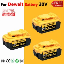 DCB200 20V Battery Compatible with dewalt power Tools 18V 12Ah rechargeable electric tool Lithium batteries 20V 18Volt 18v 12Ah