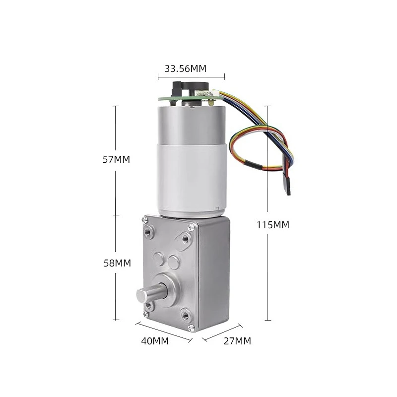 5840-555 Turbo Worm Micro DC 24V Geared Motor 12V Encoder Self-Locking Gear