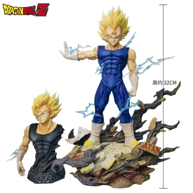 Dragon Ball Anime Figures, Majin Vegeta, Double Action Model, Self-DeBuckle t, Super Saisuperb Model Toys, Desktop Decoration, Strengthening Gift