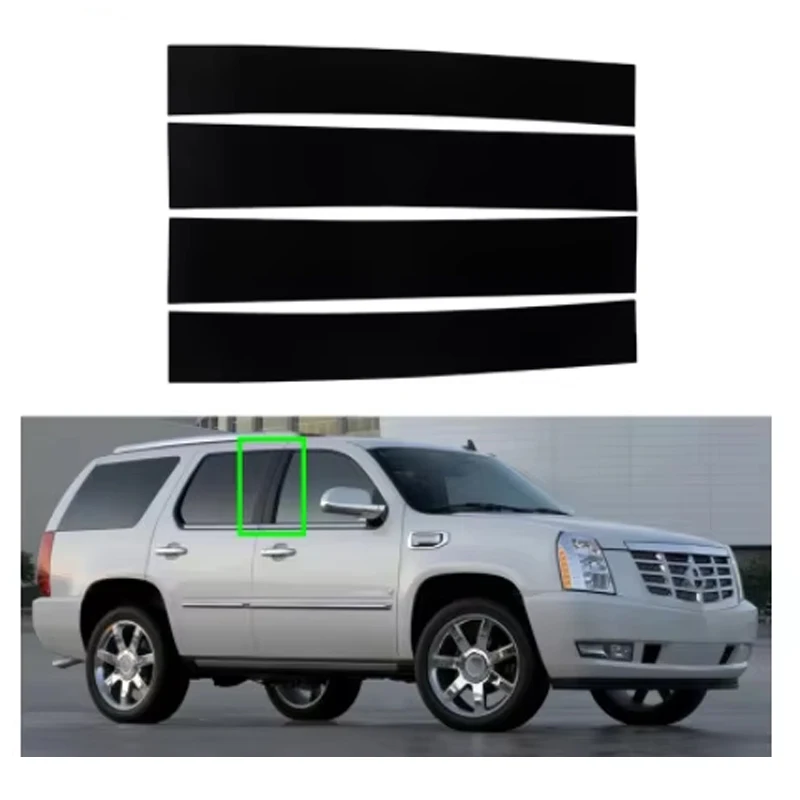 FOR Cadillac 07-14 Escalade 4PCS car window trim strip PC center pillar sticker