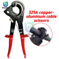 HS-325A Pliers Ratchet Cable Cutter AWG 600MM Wire Rope Cutting Hand Tool Maintenance Copper Aluminum 240mm² Cable Pliers