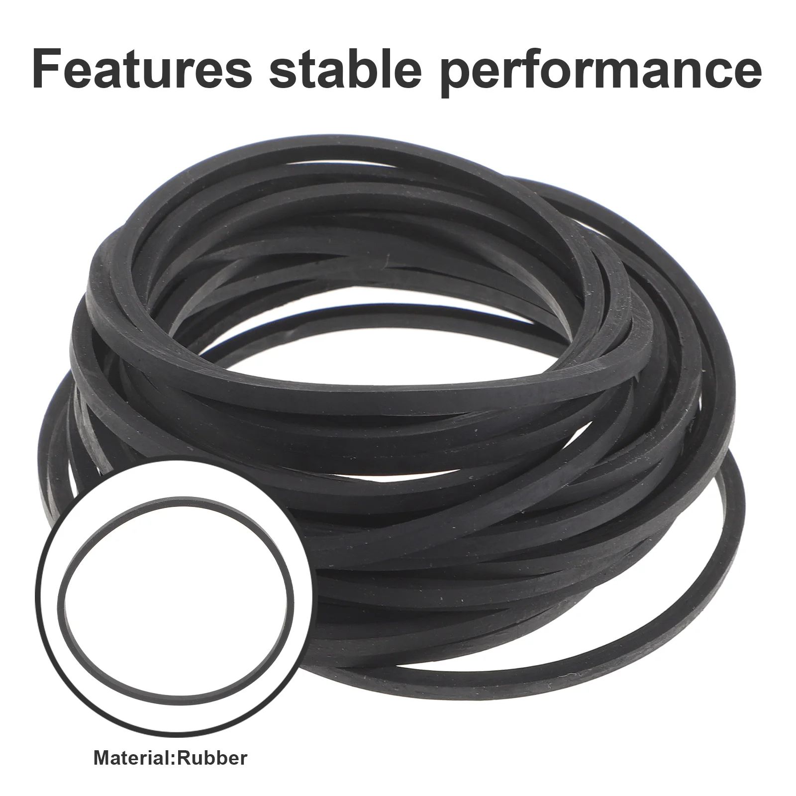 

20pcs Cassette Recorder Belts 2Mm Rubber For Repair Replacement Tape Players Dvd Drives Video Machines Square Flat Drive Belt