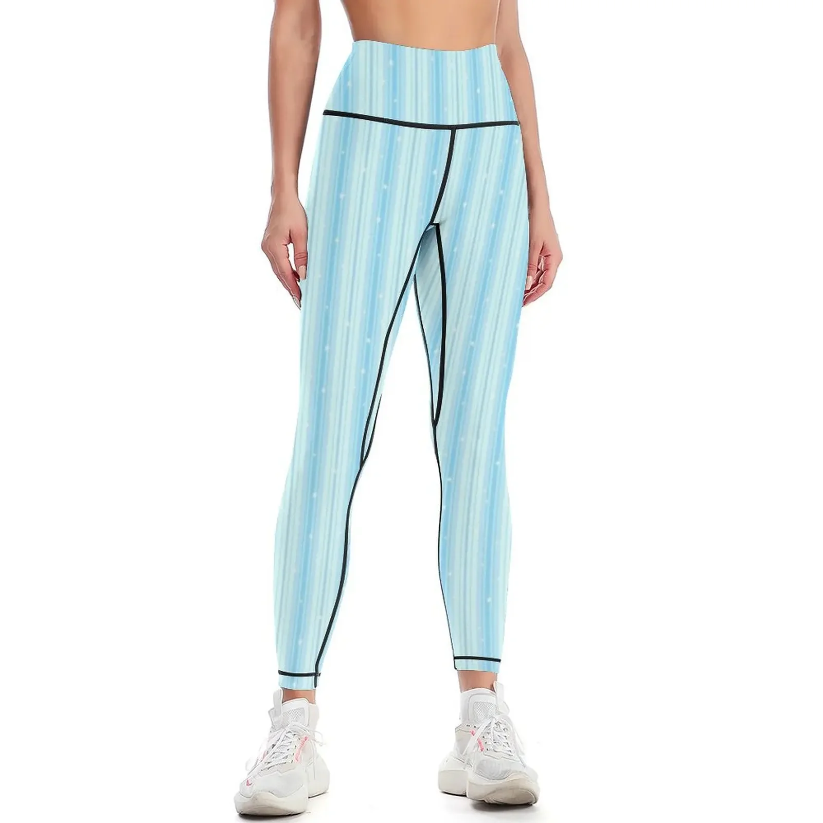 

Stripes N' Stars in Blue Leggings leggins push up woman Women's sports Womens Leggings