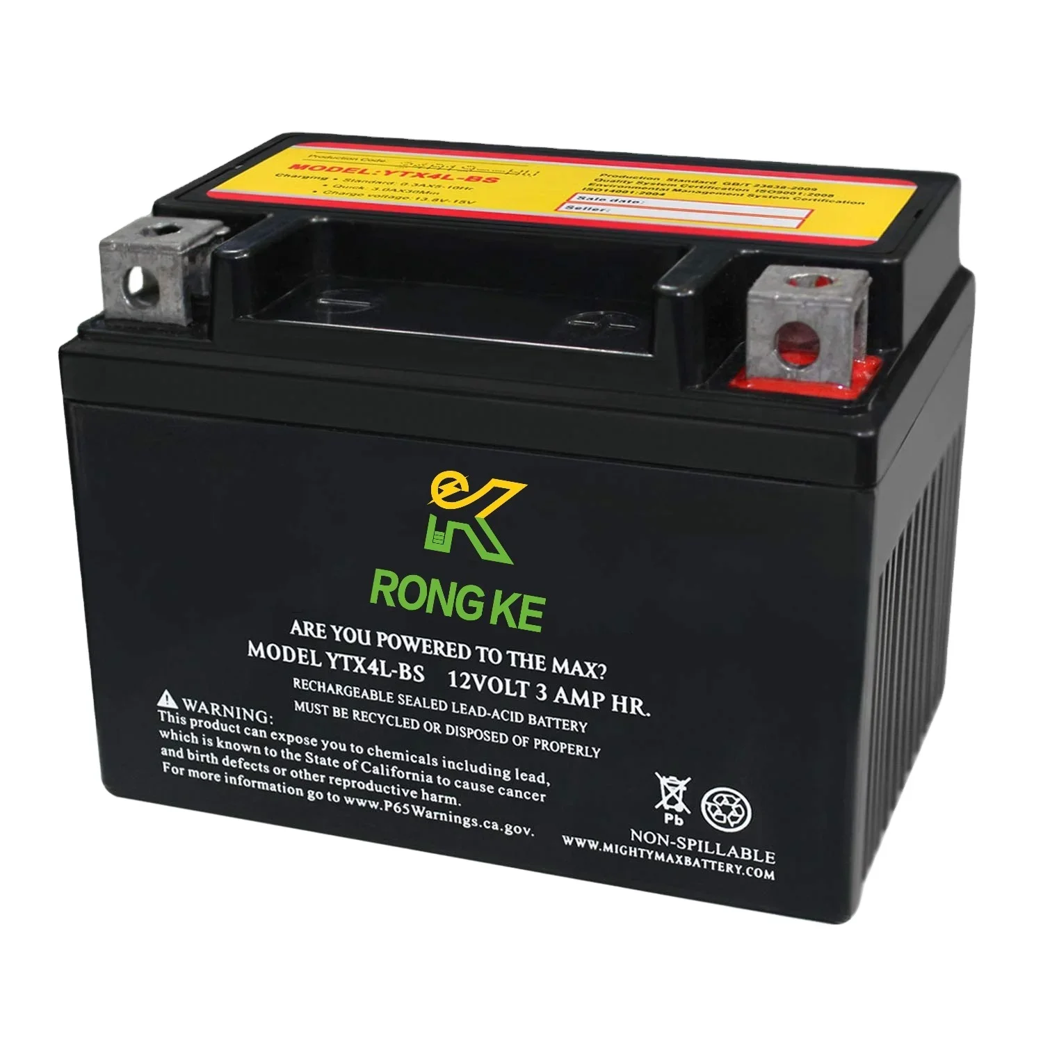 

12v Rechargeable Maintenance Free Lead acid Motorcycle Battery pack