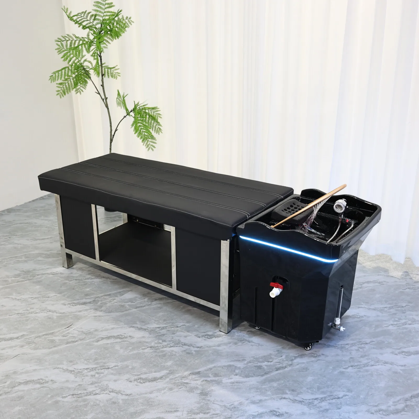 حوض شامبو متنقل مريح مع توزيع مياه قابل للتسخين من نوع المياه، مضيف تبخير سبا الرأس، شحن من الولايات المتحدة الأمريكية