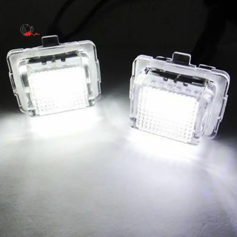 A10E-2Pcs Car License Plate Light For Mercedes-Benz W204/W212/W216/W221/W207 18 Led White Rear License Tag Lights