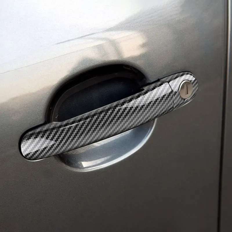 

For VW Jetta MK6 Tiguan Polo For Skoda Rapid YETI Fabia Octavia 2008-2013 ABS Carbon Fiber Car Exterior Door Handle Covers Trim