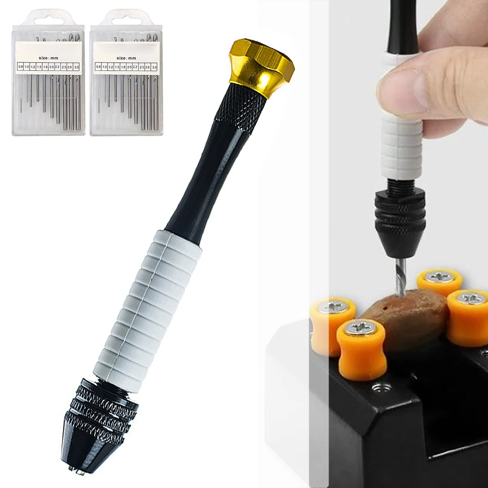 

Набор ручных сверл с 20 спиральными насадками 0,8-3,0 мм, нескользящая силиконовая ручка для изготовления ювелирных изделий, смолы, дерева, пластика, ремесла