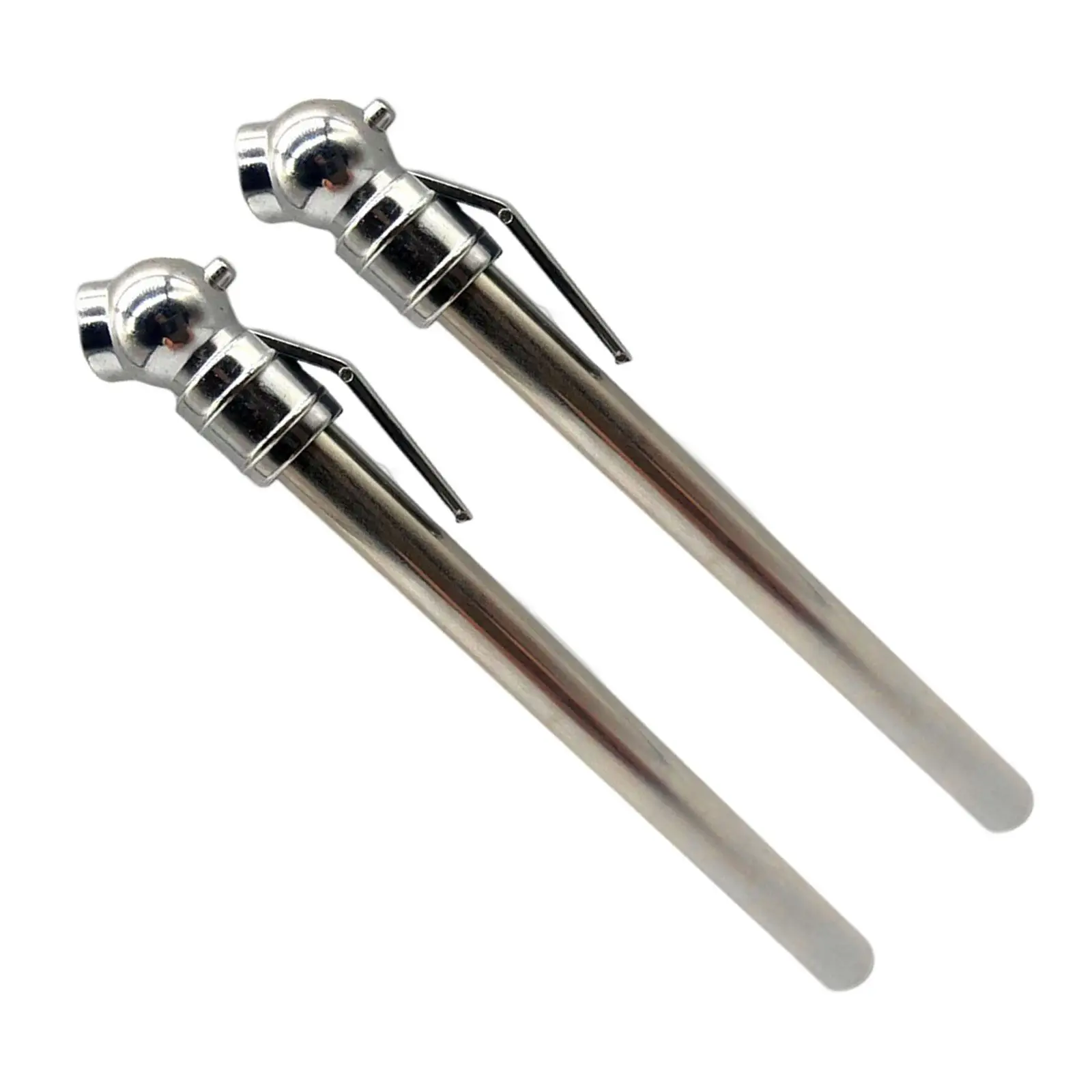 2x Pencil Tire Pressure Gauge Air Meter Heavy Duty Chrome Metal Head 0-50 PSI