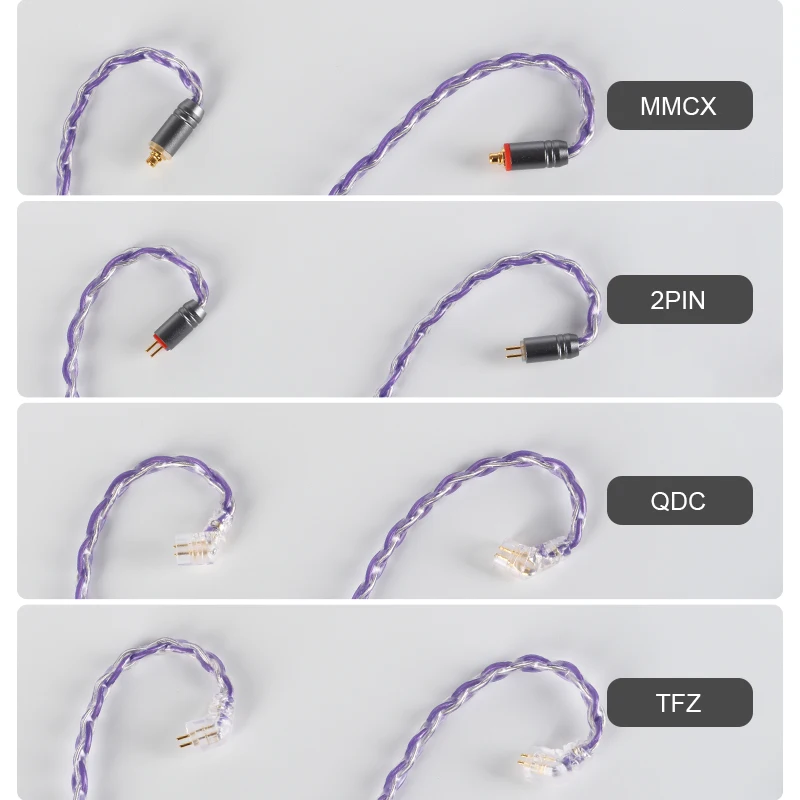 XINHS  8 strands of silver-purple single crystal copper plated with silver