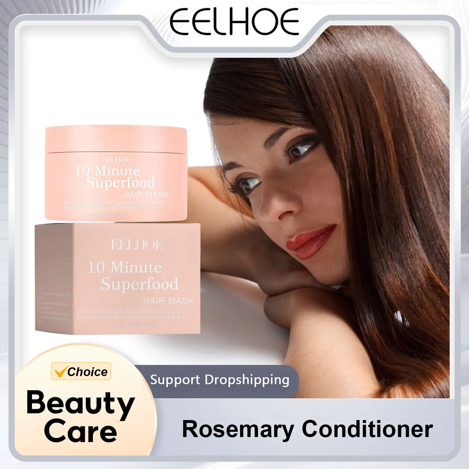 

EELHOE Rosemary Conditioner Repairs Hair Nourishing Moisturizing Strengthens Roots Promote Hairs Growth Keratin Hair Mask 100g