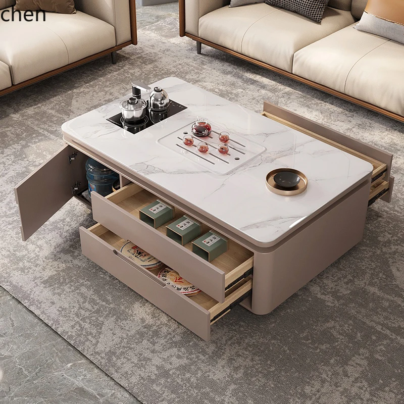 

YXY slab modern simple Internet celebrity Kung Fu tea table tea table and chair combination office home tea table integration