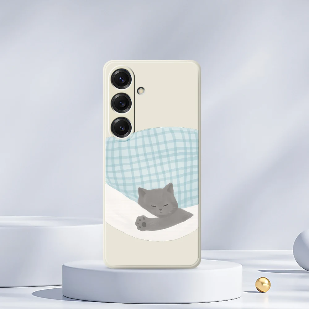 Custodia per telefono Cat Bed Wind per Samsung Galaxy S25 S24 S23 S22 S21 S20 Ultra Plus S20FE S21FE S23FE S24 FE S10 Plus Cover morbida