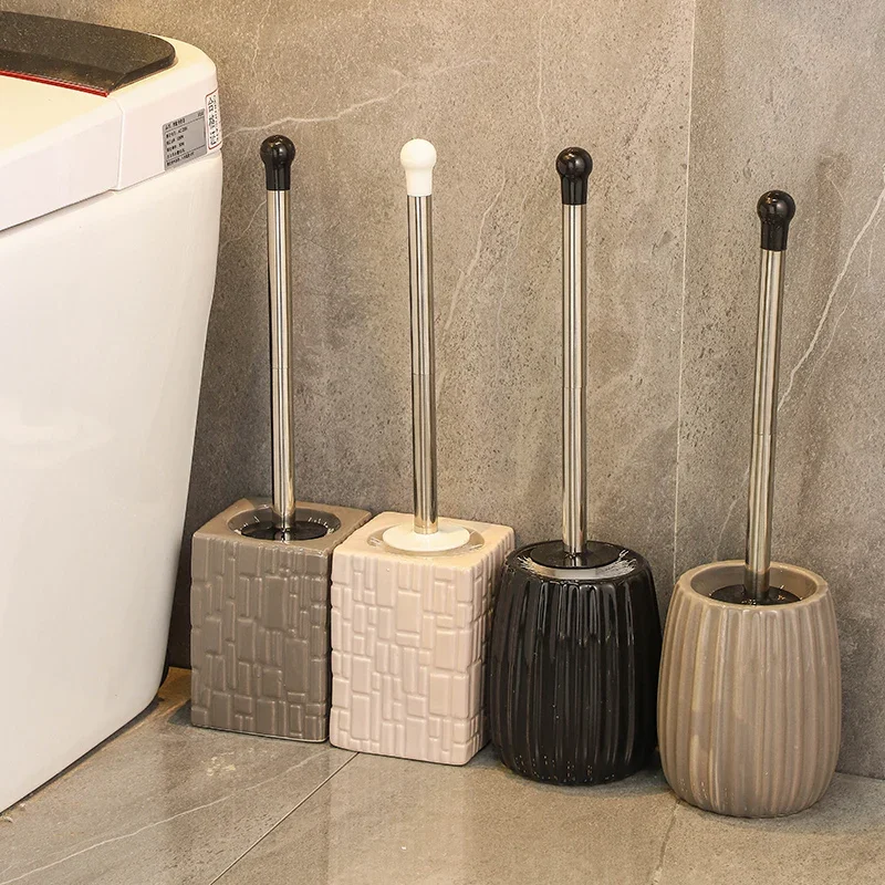 Ceramic Toilet Brush Household No Dead Corner Toilet Cleaning Toilet Long Handle Toilet Brush Toilet Brush Bathroom Accessories