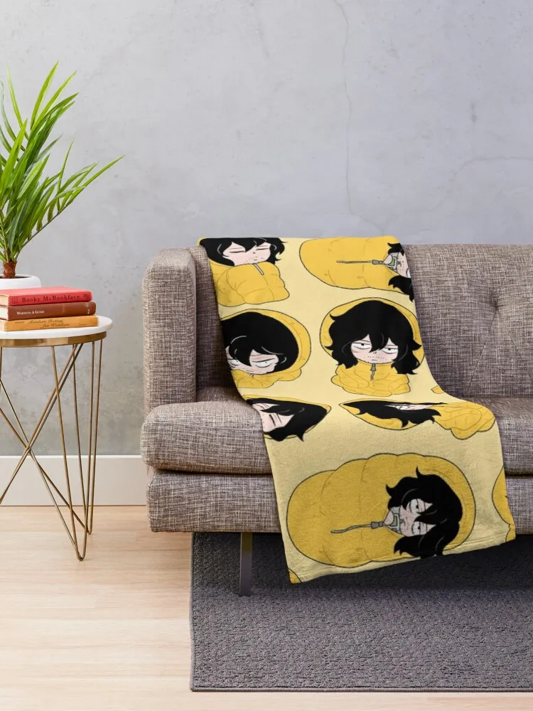 Aizawa in a sleeping bag pattern Throw Blanket Decorative Throw Blanket Bed covers Winter bed blankets Retro Blankets