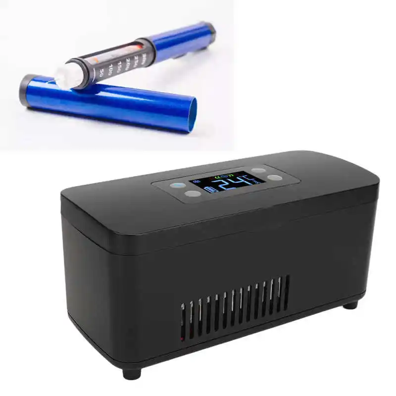 Big Capacity Portable Insulin Cooler Box Mini Constant Temperature Insulin Cooler Refrigerator Large Screen In Real Time Display