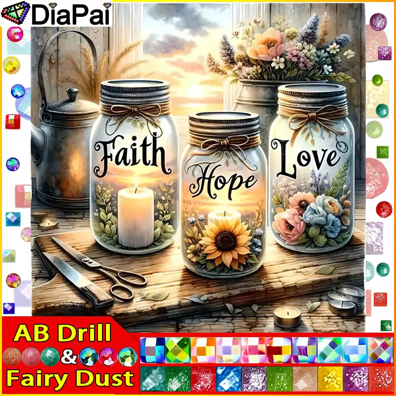 

DiaPai Fairy Dust AB полная алмазная вышивка Diy 5D алмазная живопись вышивка крестиком "бутылка цветок" полная дрель домашний декор комнаты
