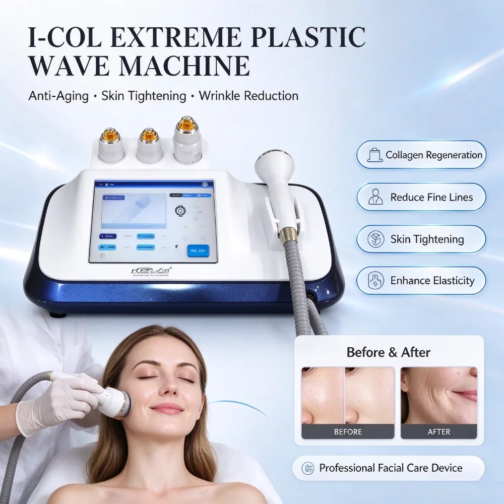 I-COL Extreme Plastic Wave Machine, Facial Anti-Aging Skin Tightening Rejuvenation Beauty Device for Wrinkle Removal