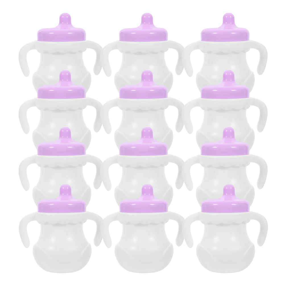 

12 Pcs Absorb Bottle Child Toys for Babies Plastic Milk Bottles