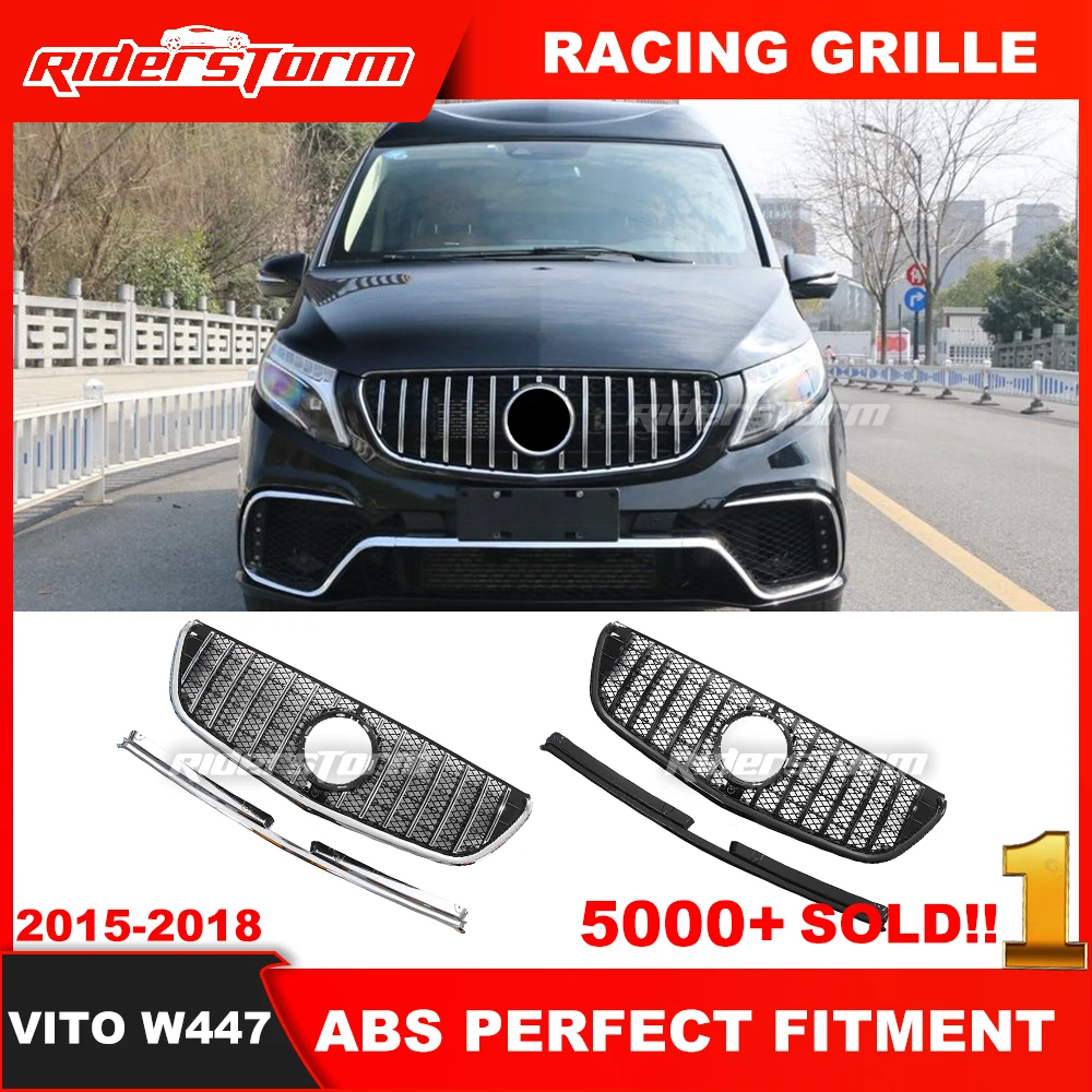 2015-2019 For Vito Grill GT Grille For VITO Water transfer style GT Racing grill Vito front grille front bumper