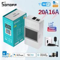 SONOFF TH Elite 16A/20A WiFi Smart Switch EWeLink App Control Temperature And Humidity Monitoring Switches Work With THS01/RL560