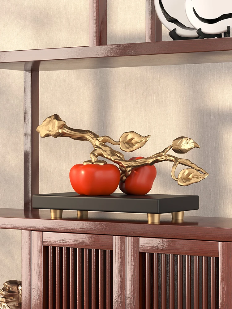 Persimmon Shaped Ornaments Living Room Entrance TV Cabinet Wine Cabinet Office Tea Room Decoration Housewarming Home Decor Gifts