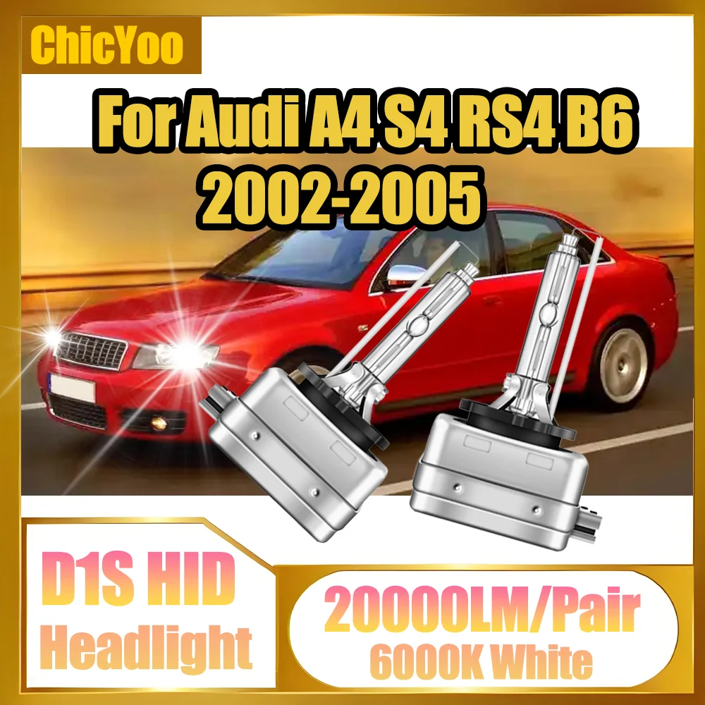 

2 шт. 20000LM высокой мощности D1S 35 Вт HID ксеноновые лампы автомобильные фары 12 В авто лампы 6000 К белый для Audi A4 S4 RS4 B6 2002-2005