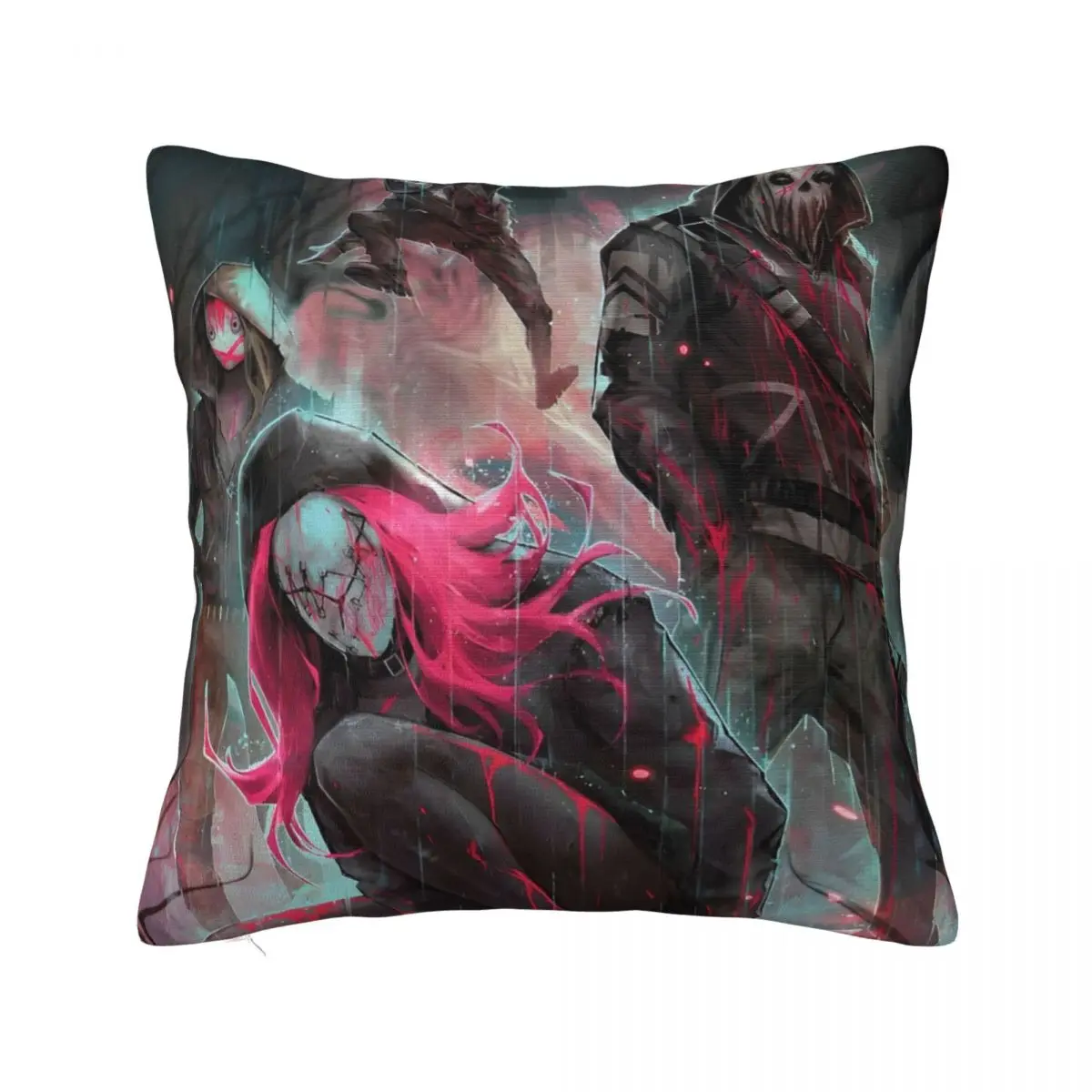 Soft Game Deads By Daylights Pillowcase Cushion Cover Decorative Dawn Killer Hunting Throw Pillow Case Cover Home Square 45X45cm