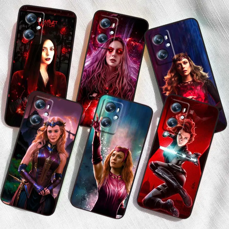 

Marvel Wanda Comics Phone Case For OPPO Reno 7 A96 A40 A58 5 6 Realme GT A74 A78 Neo2 A74 A78 Find X5 X3 X7 X8 Black