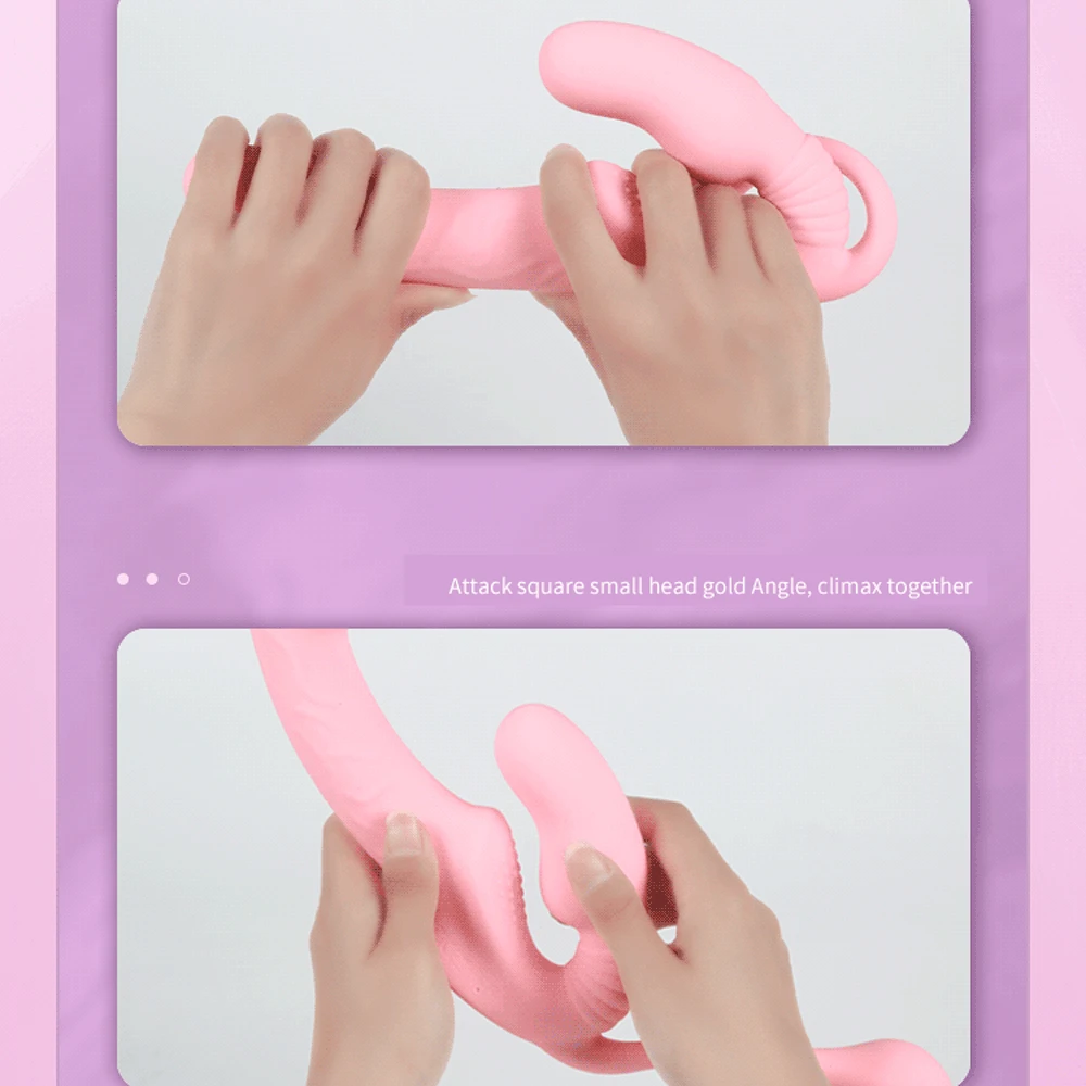 G Spot Dildo Vibrator Strapless Strap-on Anal Plug For Couples Lesbian Wireless Remote Control Three-Heads Vibrator Sex Toys