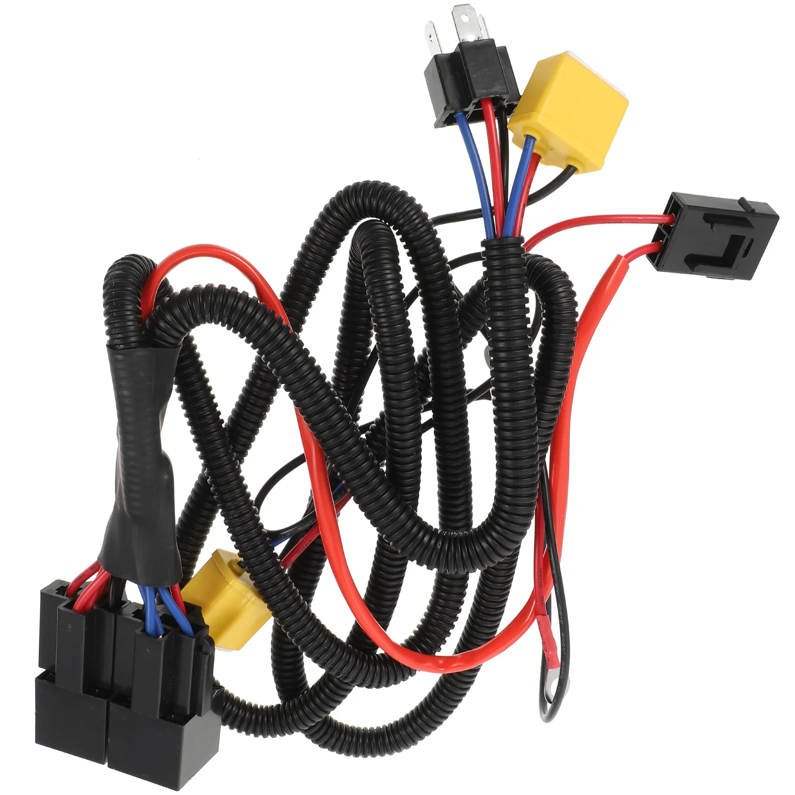 s H4 Headlight Booster Wiring Harness Flame Resistant Thick Line Durable Car Light Wire For Multi Tone Horns Claxon Interior - Image 5