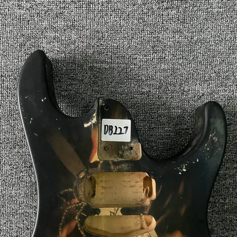 DB227 Transfer Printting Electric Guitar Body HSH Pickups Solid Wood  DIY Guitar PARTS with Damages Replace