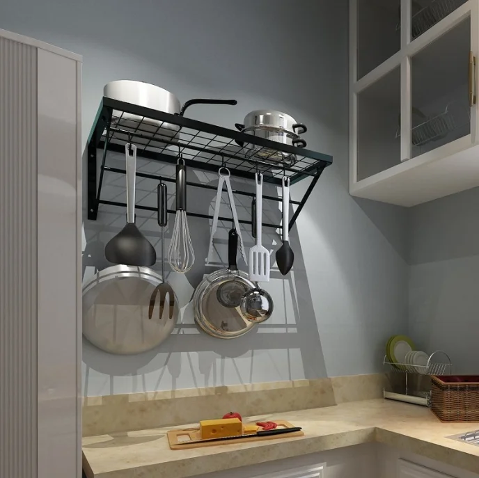 Best Quality Kitchen Stainless Steel Overhead Pot shelf