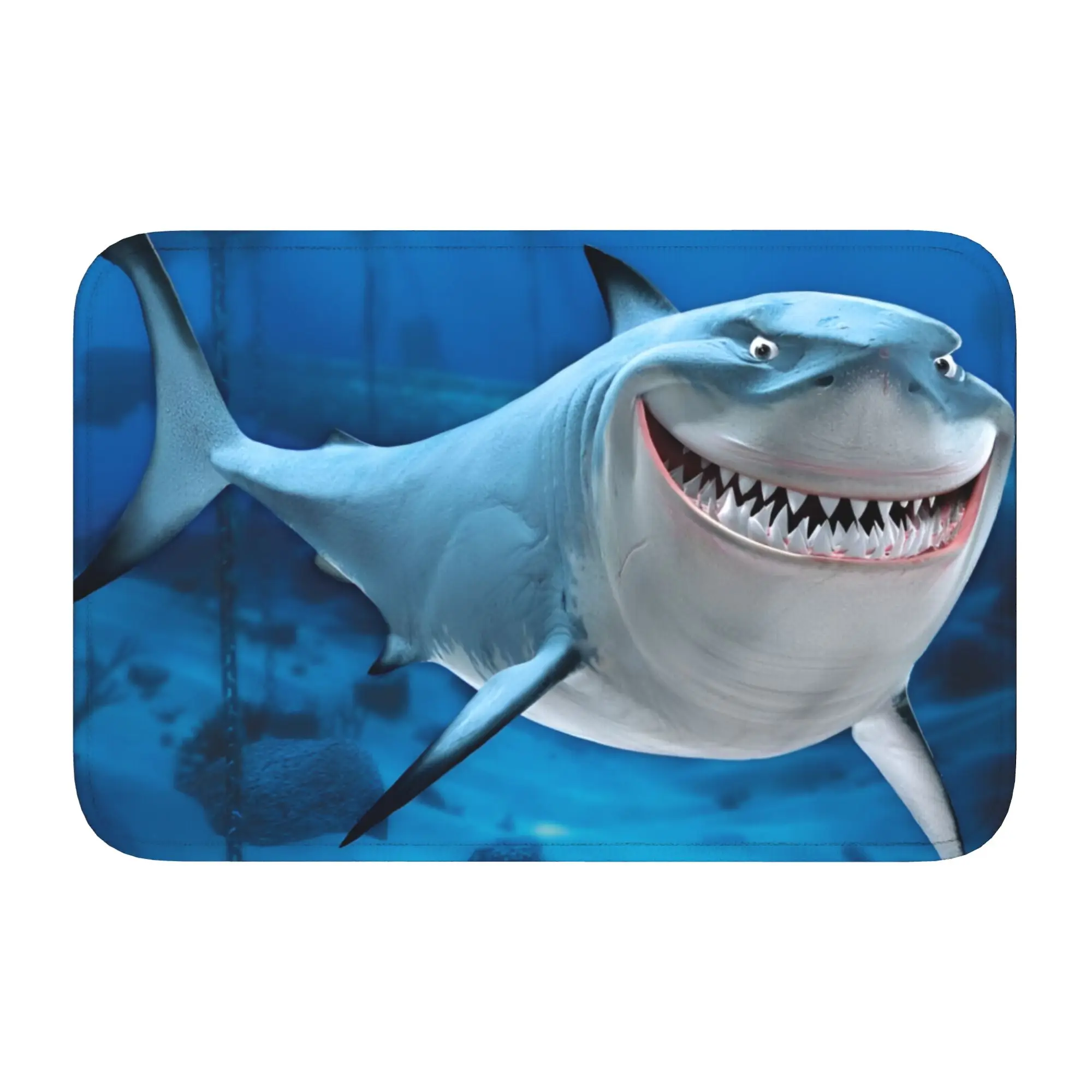 3D Illusion Fish Shark Front Door Floor Entrance Welcome Mat Outdoor  Kitchen Bath Doormat Bedroom Living Room Carpet Rug