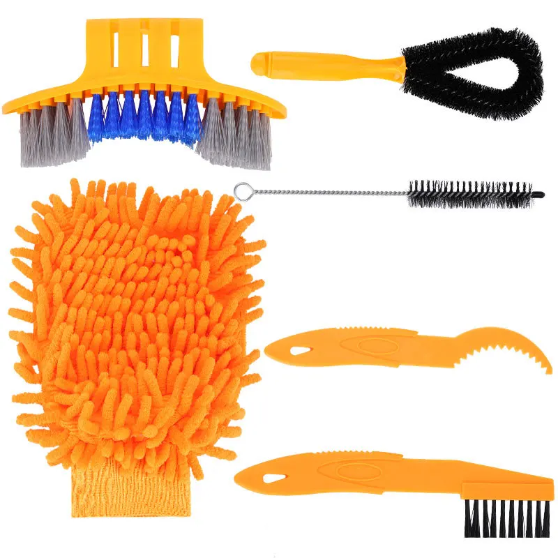 Portable Chain Cleaner MTB Cycling Cleaning Kit Bicycle Scrubber Brushes Set Bike Wash Repair Tool for Road Cycling