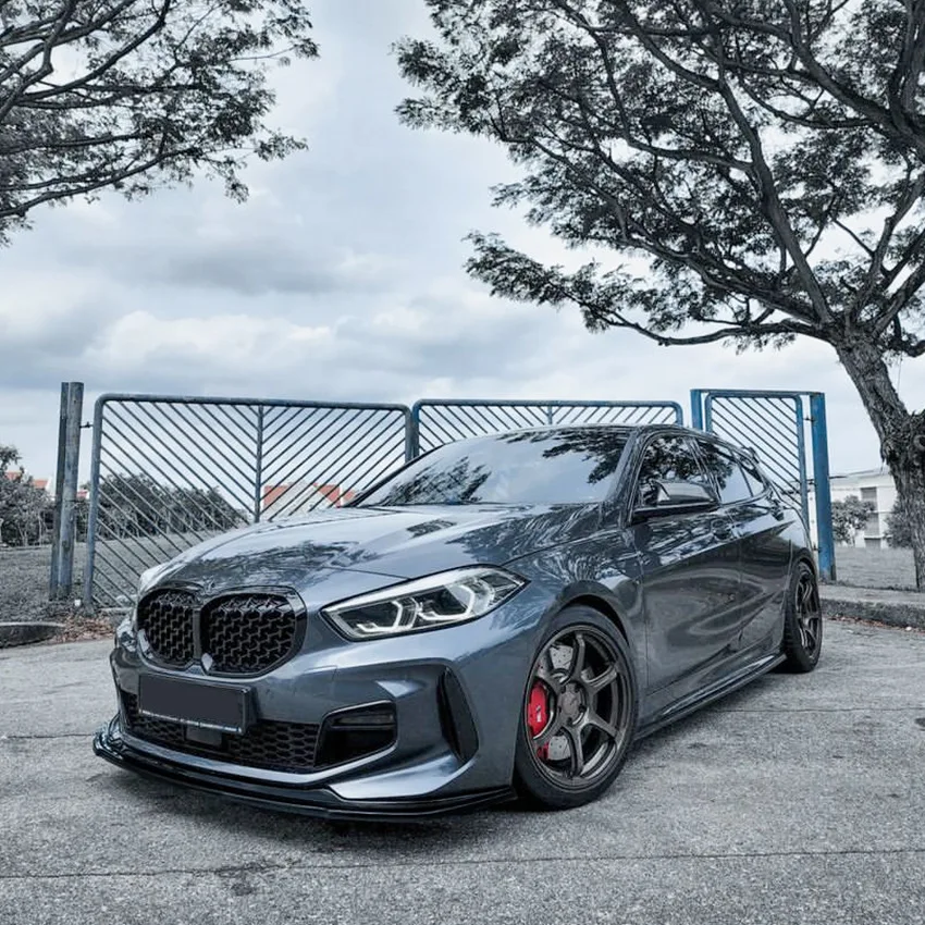 لسيارات bmw BMW 1 Series F40 M Sport 118i 120i 128ti 2020 + شفة أمامية مجرفة أمامية سبويلر أمامي