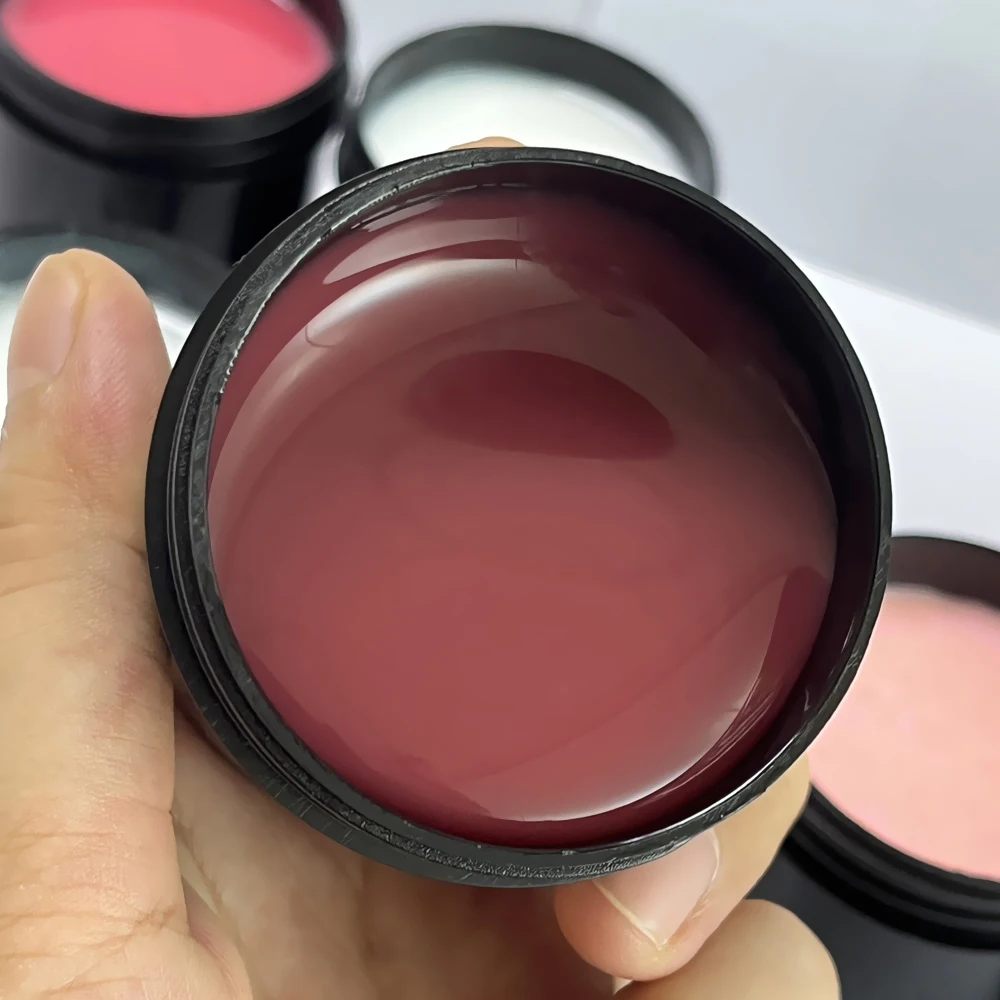 Pearl Color 80g Nail Building Extension Gel Soak Off UV LED Gel Golden Pink Clear Hard Constructed Gel Manicure Nail Gel