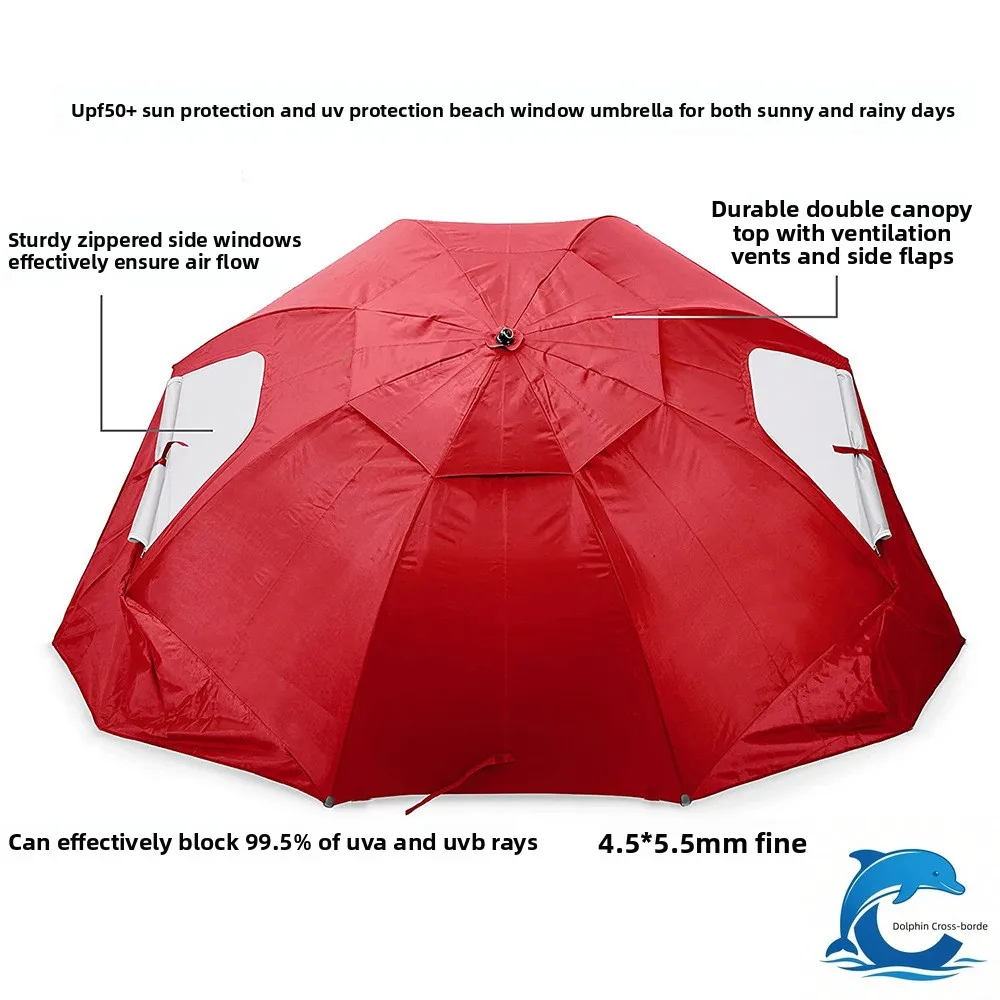 portable-beach-umbrella-tent-multifunctional-outdoor-sun-shelter-with-mesh-window-for-fishing-sports-uv-protection