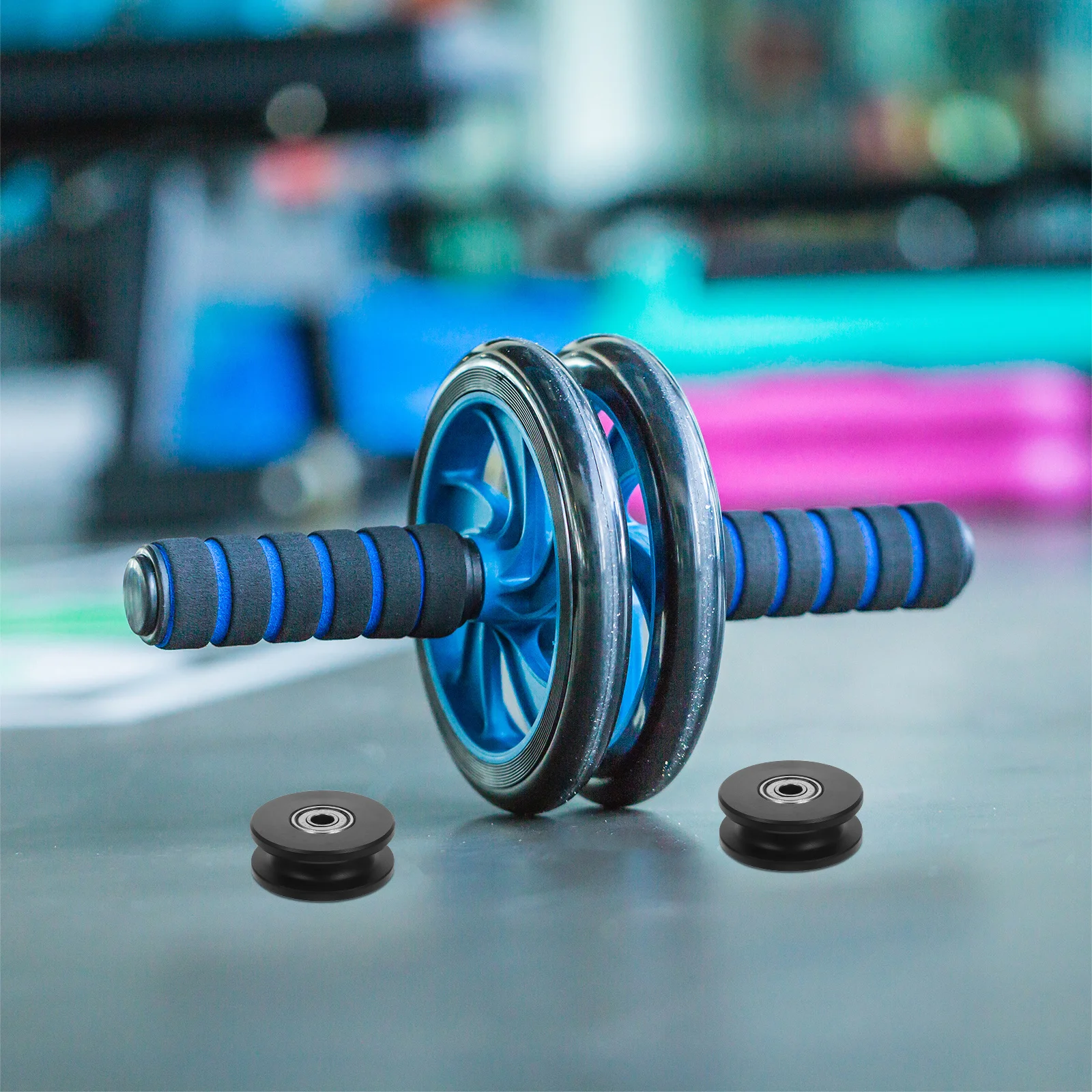 

2Pcs Silent Bearing Pulley Nylon Wheel for Gym Equipment Fitness Cable Machine Replacement Pulley Wheel for Exercise Machine