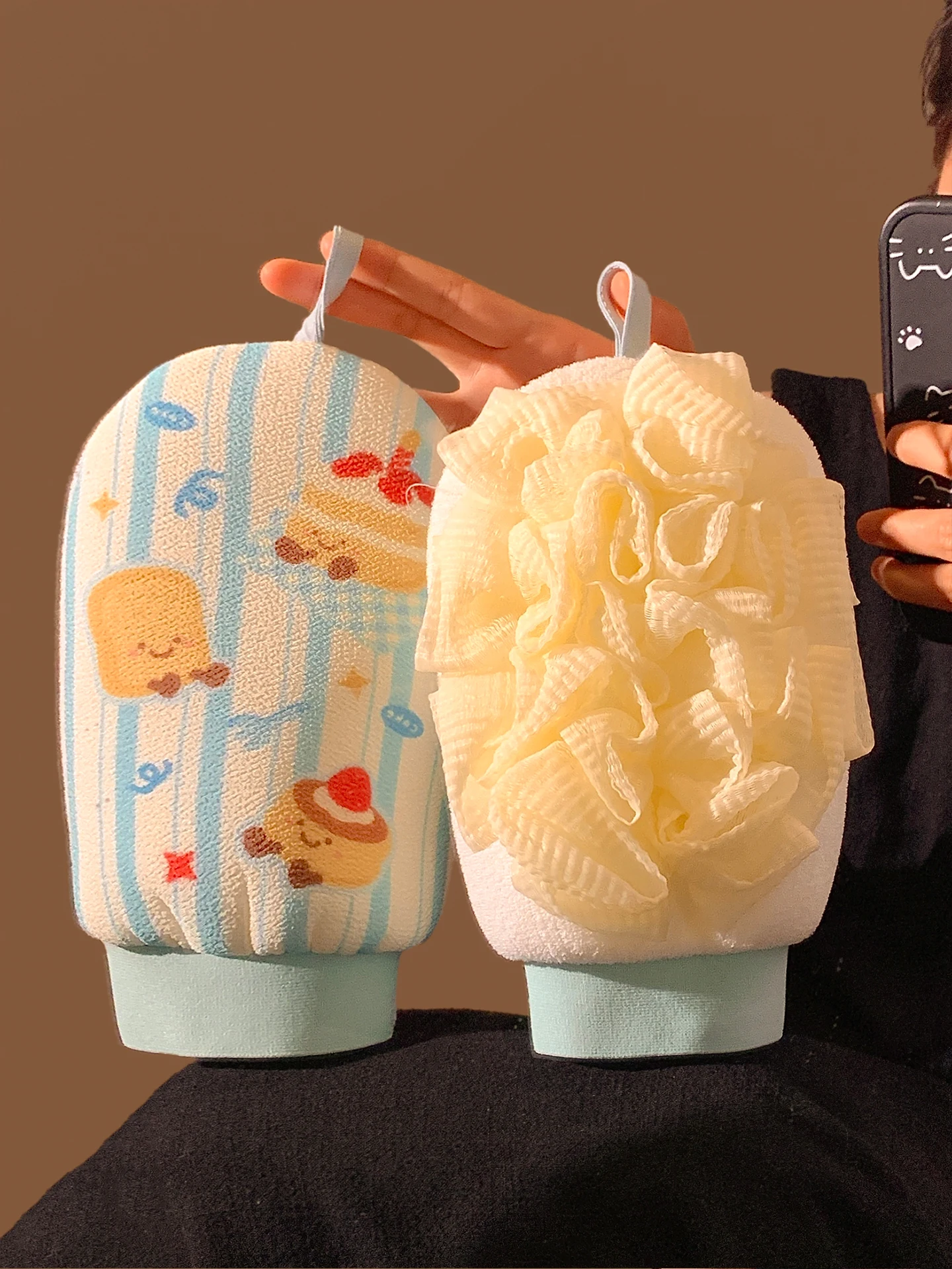 toalha-de-banho-fofa-com-flor-de-banho-dois-em-um-esfoliante-dupla-face-para-remover-sujeira-e-espuma-bola-de-banho-domestica-luva-esfoliante-para-costas