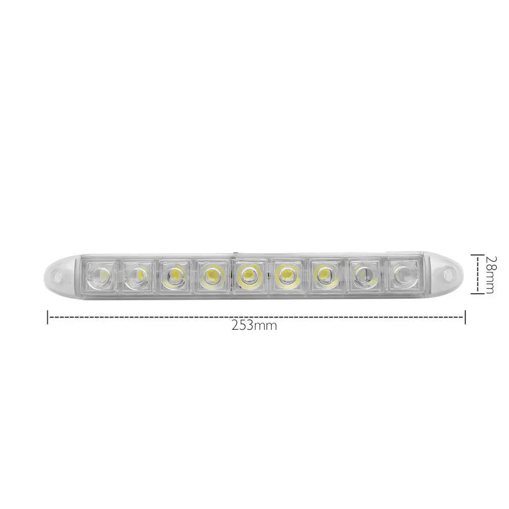 Set of 2 High Power 9LED Daytime Running Lights Universal Fog High Beam Car DRL White Car Strip Light Driving Fog Daytime Runnin